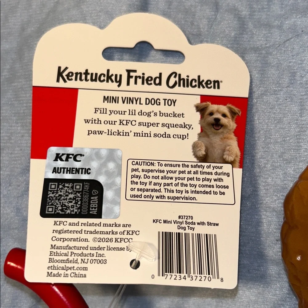 Set of 2 KFC Mini Vinyl Dog Toys 3 Total Toys